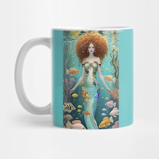 Gustav Klimt's Mystical Siren: Inspired Mermaid Art Mug